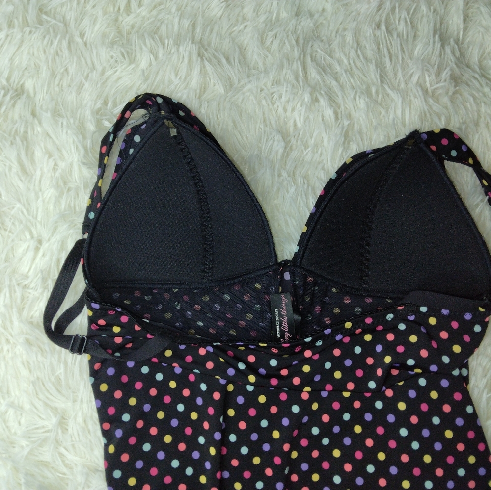 Vtg Victoria's Secret Sexy Little Thing Multi-Colored Polka Dot Dress Size S - Picture 13 of 14